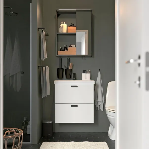 Seturi mobilă de baie Ikea Enhet/Tvallen/Saljen PAL / Antracit photo 8 Seturi mobilă de baie Ikea Enhet/Tvallen/Saljen PAL / Antracit photo 8