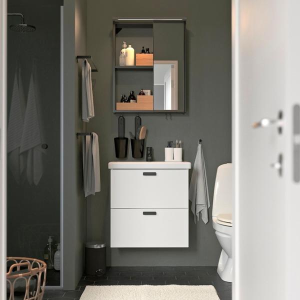 Seturi mobilă de baie Ikea Enhet/Tvallen/Saljen PAL / Antracit photo 8 Seturi mobilă de baie Ikea Enhet/Tvallen/Saljen PAL / Antracit photo 8