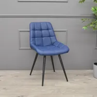 Scaun de bucătărie Deco Nicole Eco 22 ECO Piele/ Blue Black photo 3