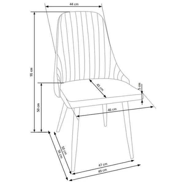 Кухонный стул AG K285 Ткань/ Бежевый Черный photo 2