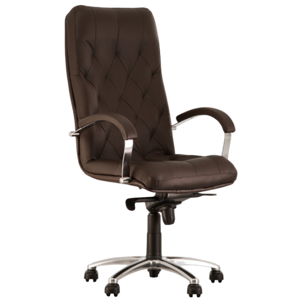 Fotoliu de birou Nowy Styl Cuba Steel LE-A Piele artificială/ Brown  photo 2