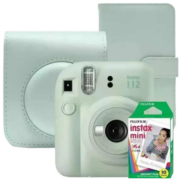 Cameră foto FujiFilm Instax Mini 12 + Film Mini Case Kit / Green photo 1 Cameră foto FujiFilm Instax Mini 12 + Film Mini Case Kit / Green photo 1