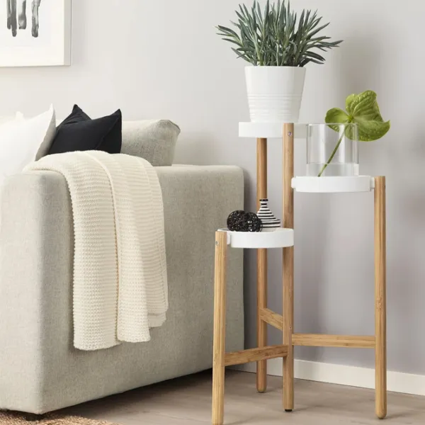 Цветочная полка Ikea Satsumas  Белый / Дерево photo 3