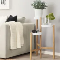 Цветочная полка Ikea Satsumas Белый / Дерево photo 3