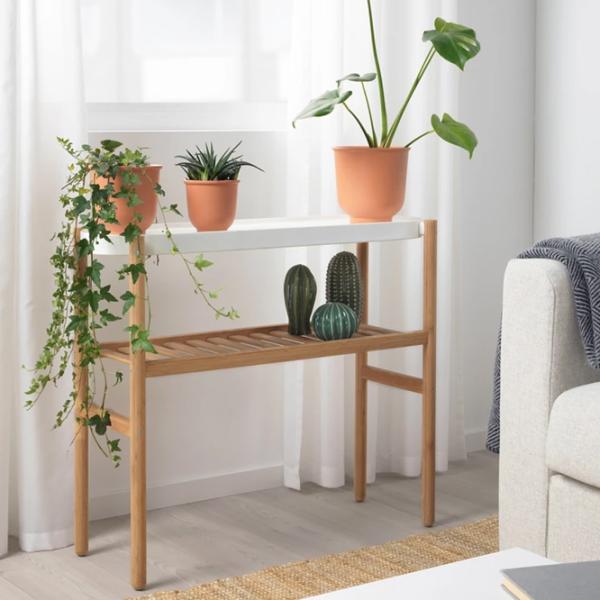 Цветочная полка Ikea Satsumas  Белый / Дерево photo 2