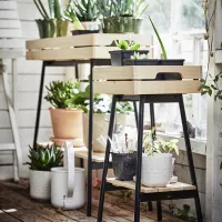 Suport pentru ghiveci Ikea Vaniljstang Wood / Metal photo 2