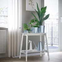 Подставка для горшка Ikea Alpvide Белый / Металл photo 2