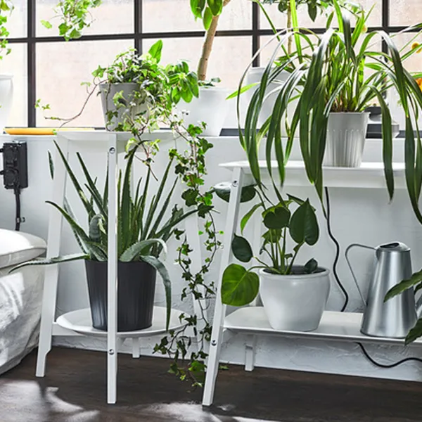 Подставка для горшка Ikea Alpvide Белый / Металл photo 2