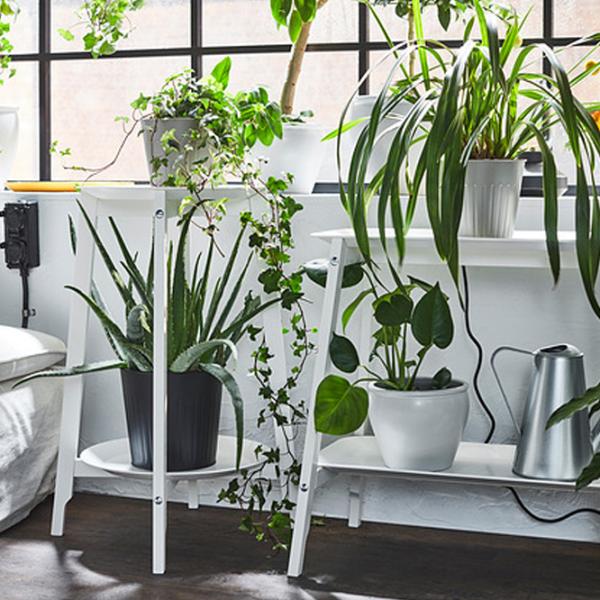 Подставка для горшка Ikea Alpvide Белый / Металл photo 2