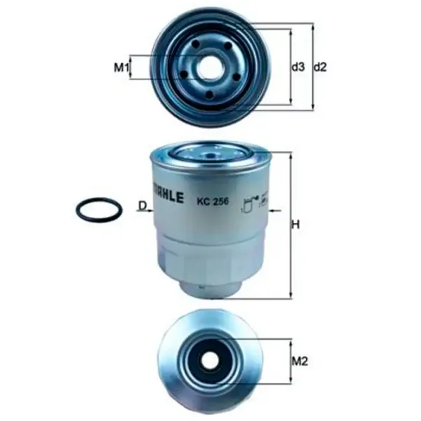 Filtru combustibil Mahle KC 256D 63 mm photo 5