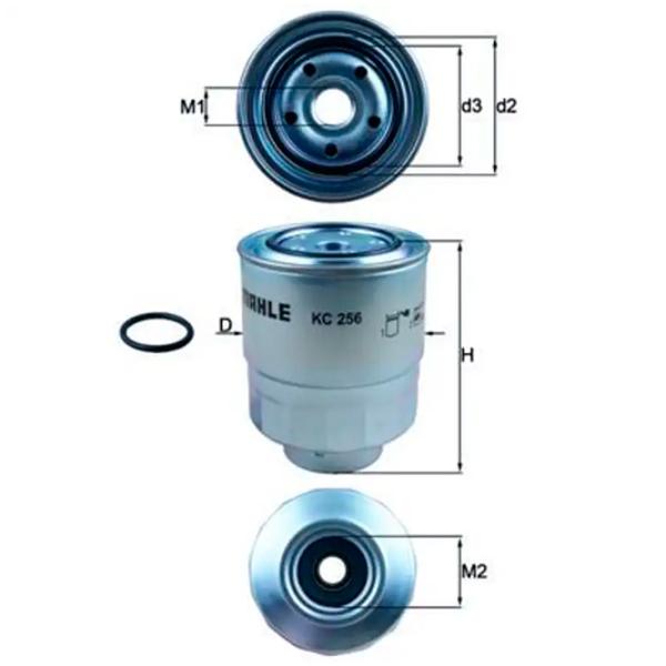 Filtru combustibil Mahle KC 256D 63 mm photo 5