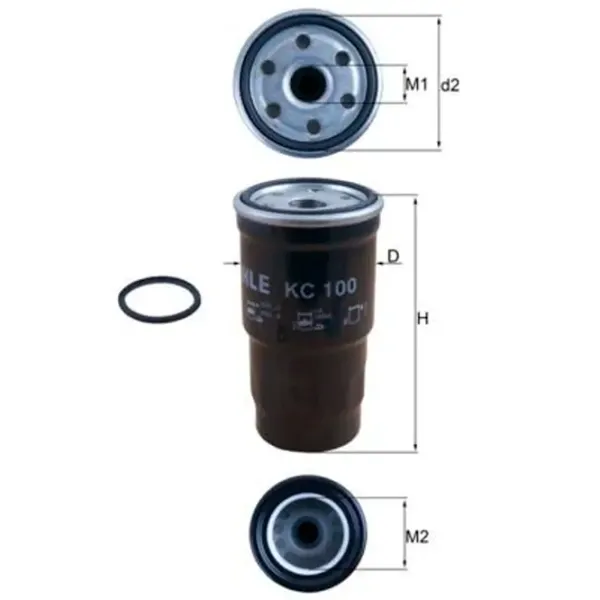 Топливный фильтр Mahle KC 100D 62.5 мм photo 5 Топливный фильтр Mahle KC 100D 62.5 мм photo 5