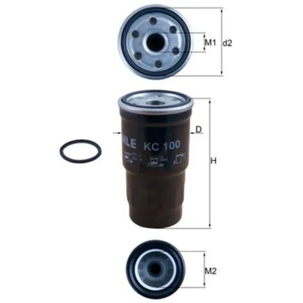 Топливный фильтр Mahle KC 100D 62.5 мм photo 5 Топливный фильтр Mahle KC 100D 62.5 мм photo 5
