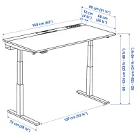 Офисный стол Ikea Mittzon ДСП/ Дуб Сонома photo 8