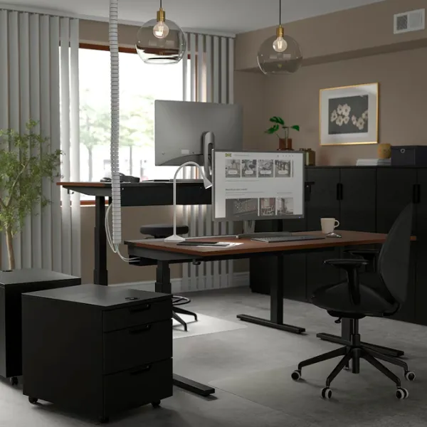 Офисный стол Ikea Mittzon ДСП/ Коричневый photo 3