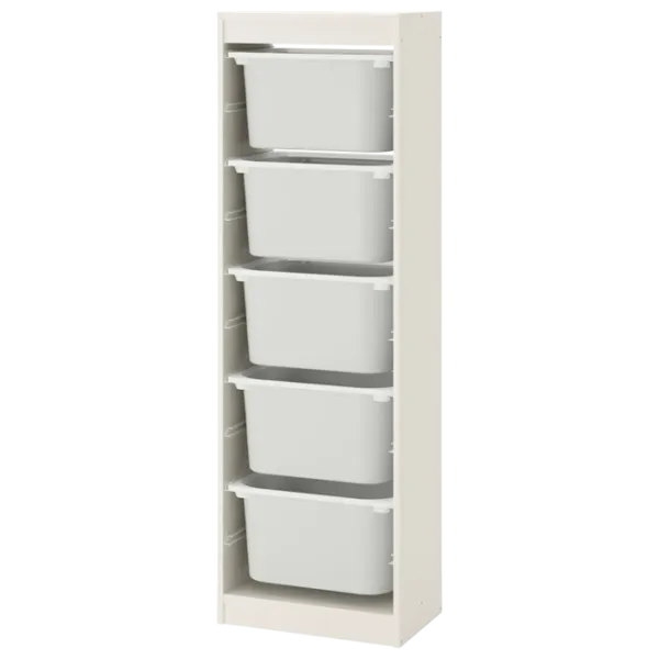 Etajeră cu containere Ikea Trofast 5 145 x 46 x 30 cm / PAL / White photo 1