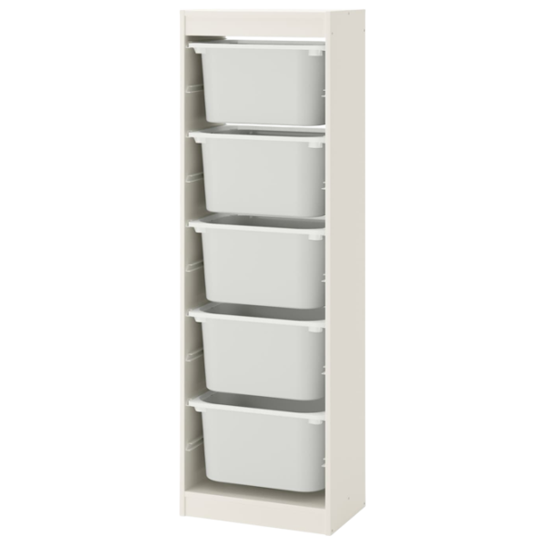 Etajeră cu containere Ikea Trofast 5 145 x 46 x 30 cm / PAL / White photo 1