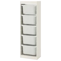 Etajeră cu containere Ikea Trofast 5 145 x 46 x 30 cm / PAL / White