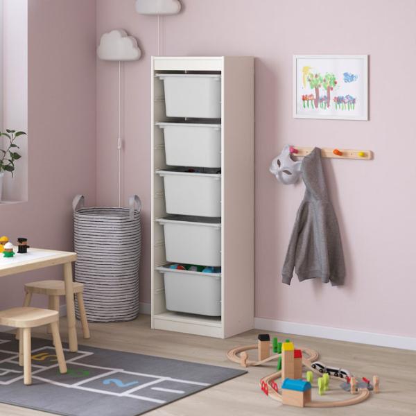 Etajeră cu containere Ikea Trofast 5 145 x 46 x 30 cm / PAL / White photo 4