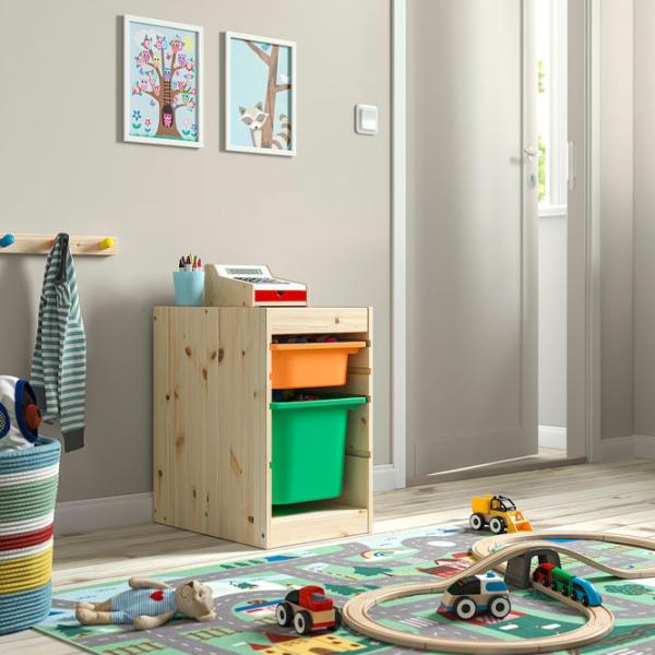 Стеллаж с контейнерами Ikea Trofast 2 52 x 32 x 44см cm / Массив / Дуб cонома photo 2