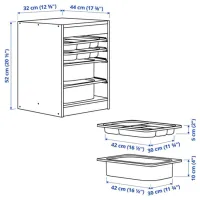 Etajeră Ikea Trofast 4 52 x 32 x 44 cm / Pin Masiv / Sonoma Oak photo 7