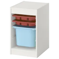 Etajeră cu containere Ikea Trofast 4 56 x 34 x 44 cm / Masiv / White