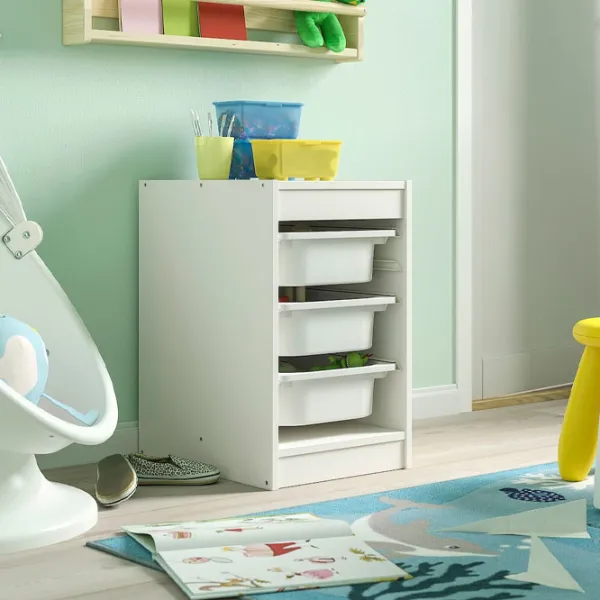 Стеллаж Ikea Trofast 3 56 x 34 x 44см cm / ЛДСП / White photo 3