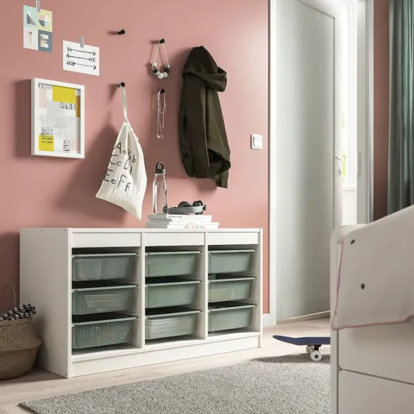 Etajeră cu containere Ikea Trofast  56 x 99 x 44 cm / Lemn / White photo 2