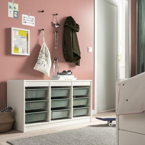 Etajeră cu containere Ikea Trofast  56 x 99 x 44 cm / Lemn / White photo 2