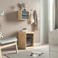 Стеллаж с контейнерами Ikea Trofast 2 52 x 32 x 44см cm / Массив / Дуб cонома photo 2