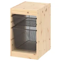 Стеллаж с контейнерами Ikea Trofast 2 52 x 32 x 44см cm / Массивная сосна / Дуб cонома