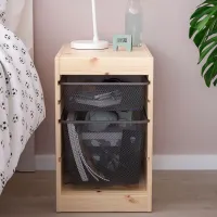 Стеллаж с контейнерами Ikea Trofast 2 52 x 32 x 44см cm / Массивная сосна / Дуб cонома photo 2