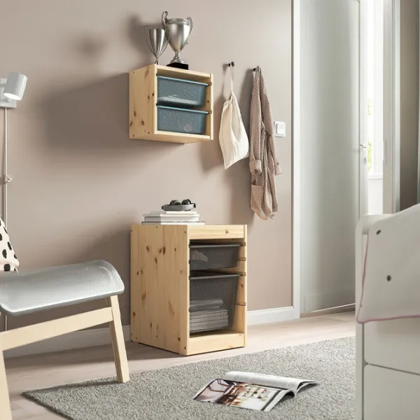 Etajeră cu containere Ikea Trofast 2 52 x 32 x 44 cm / Pin Masiv / Sonoma Oak photo 4