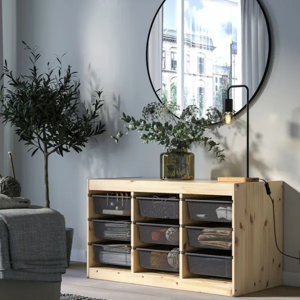 Стеллаж с контейнерами Ikea Trofast  52 x 93 x 44см cm / Массивная сосна / Дуб cонома photo 3