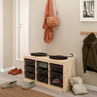 Стеллаж с контейнерами Ikea Trofast 52 x 93 x 44см cm / Массивная сосна / Дуб cонома photo 4