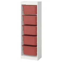 Etajeră cu containere Ikea Trofast 5 145 x 46 x 30 cm / PAL / White