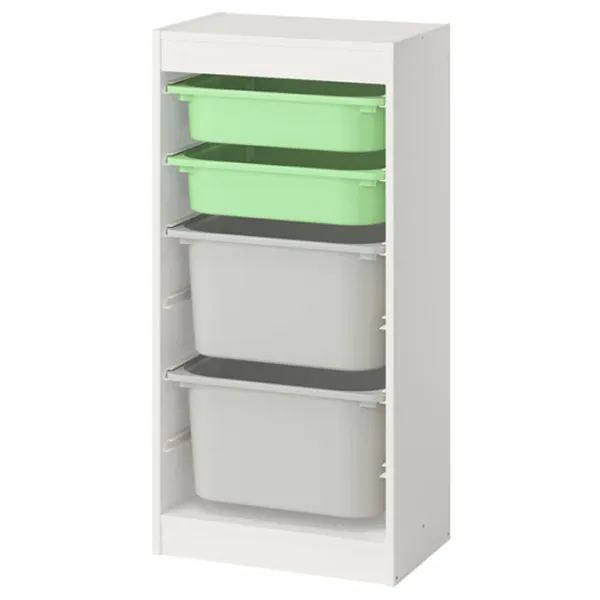 Стеллаж с контейнерами Ikea Trofast 4 94 x 46 x 30см cm / ЛДСП / White photo 1