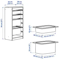 Etajeră cu containere Ikea Trofast 4 94 x 46 x 30 cm / PAL / White photo 2