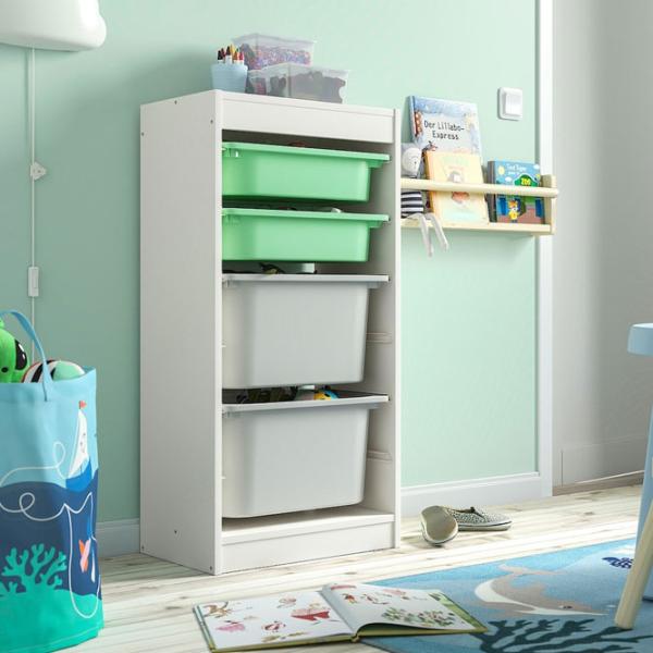 Стеллаж с контейнерами Ikea Trofast 4 94 x 46 x 30см cm / ЛДСП / White photo 3