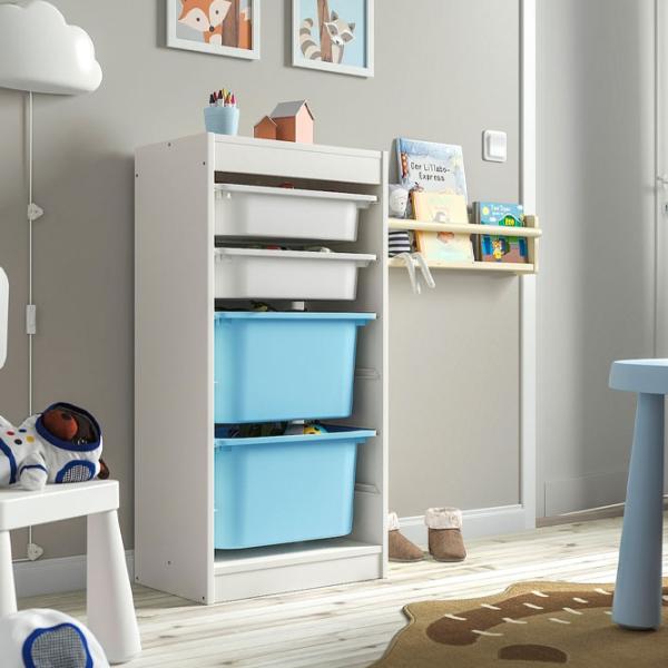 Стеллаж с контейнерами Ikea Trofast 4 94 x 46 x 30см cm / ЛДСП / White photo 6