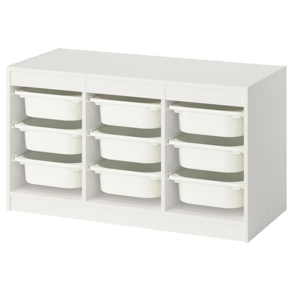 Стеллаж с контейнерами Ikea Trofast 9 56 x 99 x 44см cm / ЛДСП / White photo 1