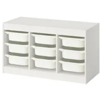 Стеллаж с контейнерами Ikea Trofast 9 56 x 99 x 44см cm / ЛДСП / White