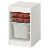 Стеллаж с контейнерами Ikea Trofast 4 56 x 34 x 44см cm / Массив / White