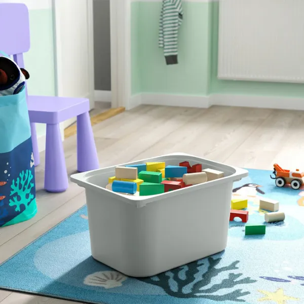 Стеллаж с контейнерами Ikea Trofast 4 56 x 34 x 44см cm / Массив / White photo 5