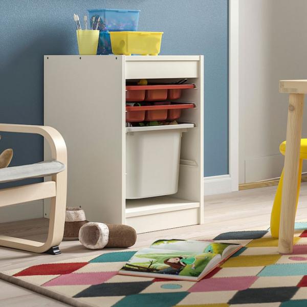 Стеллаж с контейнерами Ikea Trofast 4 56 x 34 x 44см cm / Массив / White photo 9