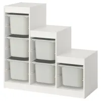 Стеллаж с контейнерами Ikea Trofast 6 94 x 99 x 44см cm / ЛДСП / White