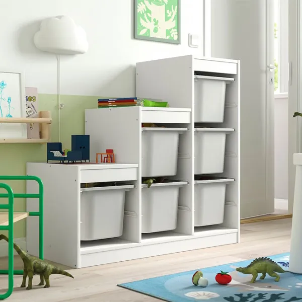Стеллаж с контейнерами Ikea Trofast 6 94 x 99 x 44см cm / ЛДСП / White photo 4