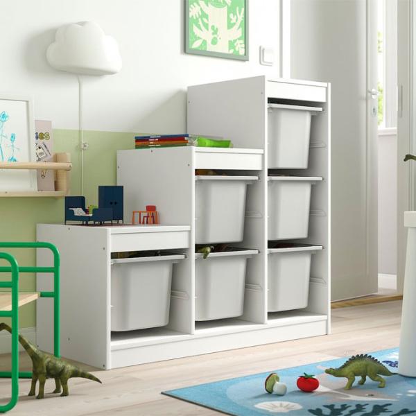 Стеллаж с контейнерами Ikea Trofast 6 94 x 99 x 44см cm / ЛДСП / White photo 4