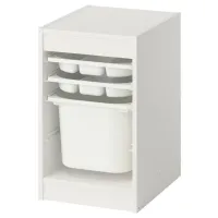 Стеллаж с контейнерами Ikea Trofast 2 56 x 34 x 44см cm / Массив / White