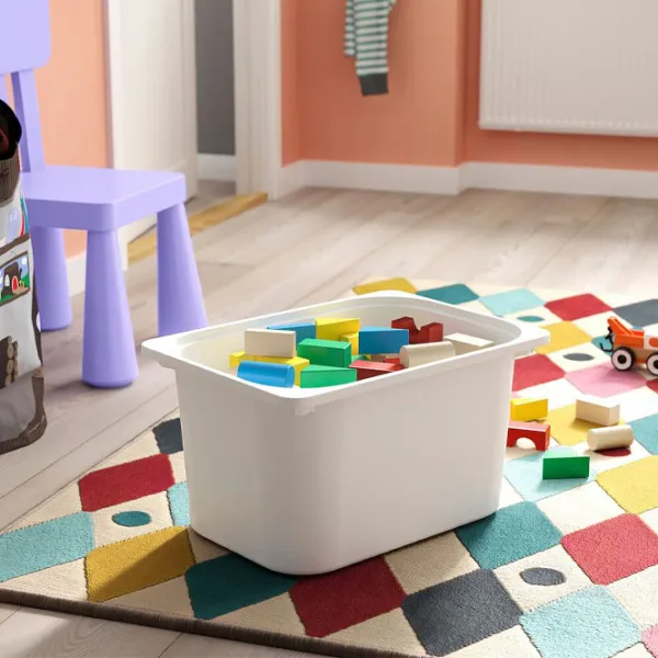 Стеллаж с контейнерами Ikea Trofast 2 56 x 34 x 44см cm / Массив / White photo 6